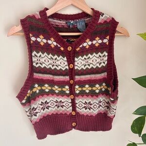 Charming Knit V-Neck Sweater Vest